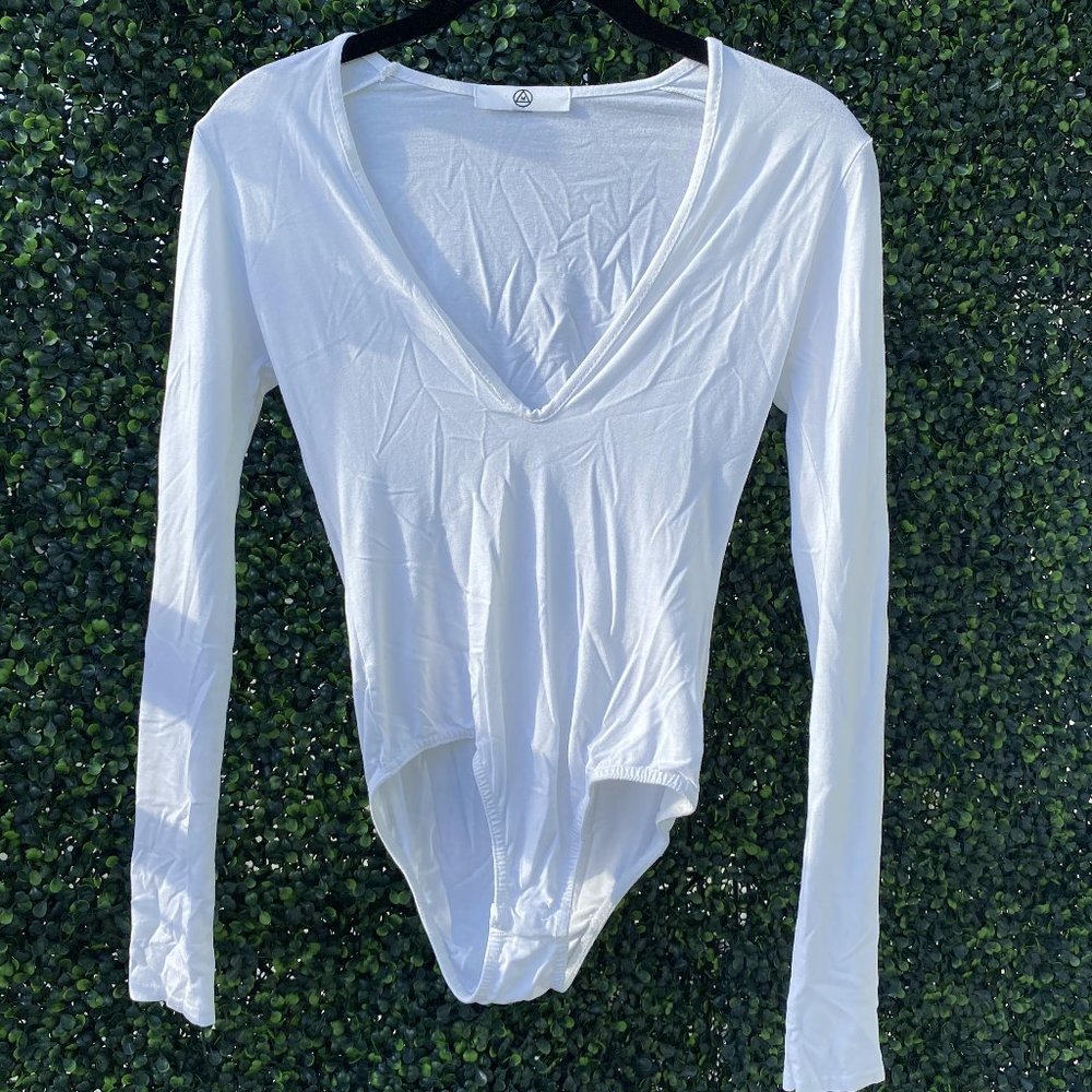 White Long Sleeve Bodysuit